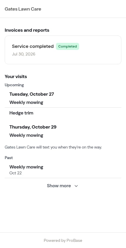 Your visits on the portal home