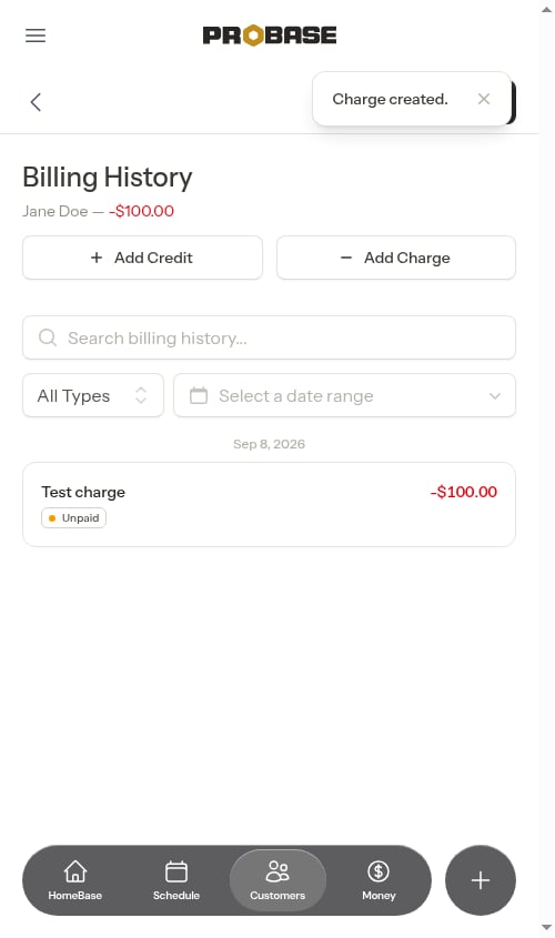 Charge showing as unpaid