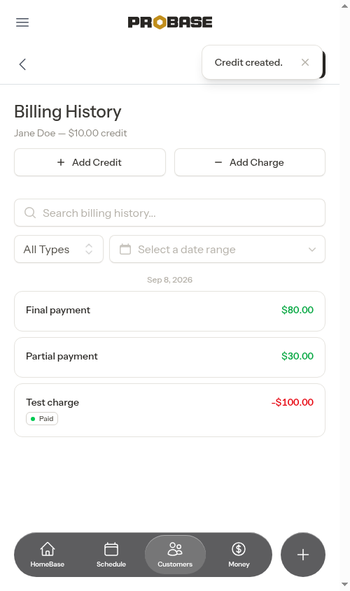 Charge marked as paid after full coverage