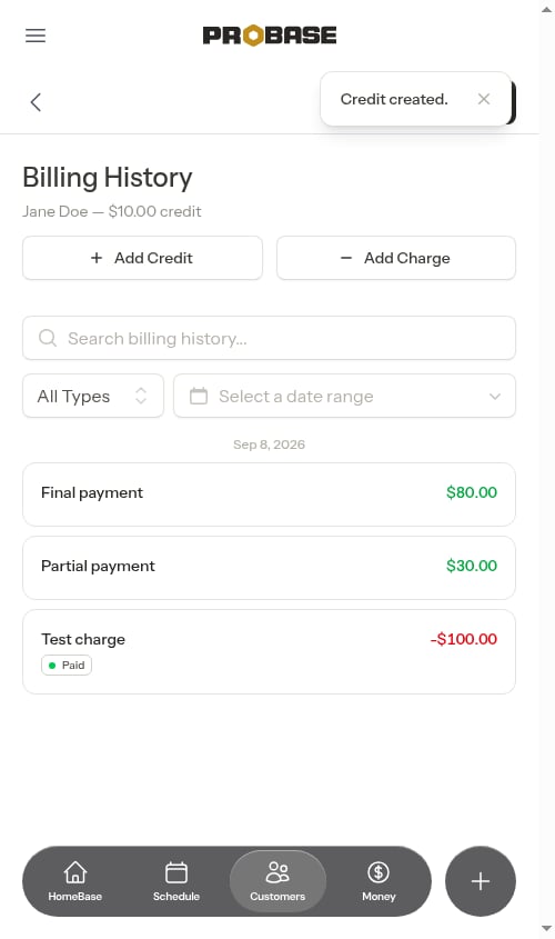 Charge marked as paid after full coverage