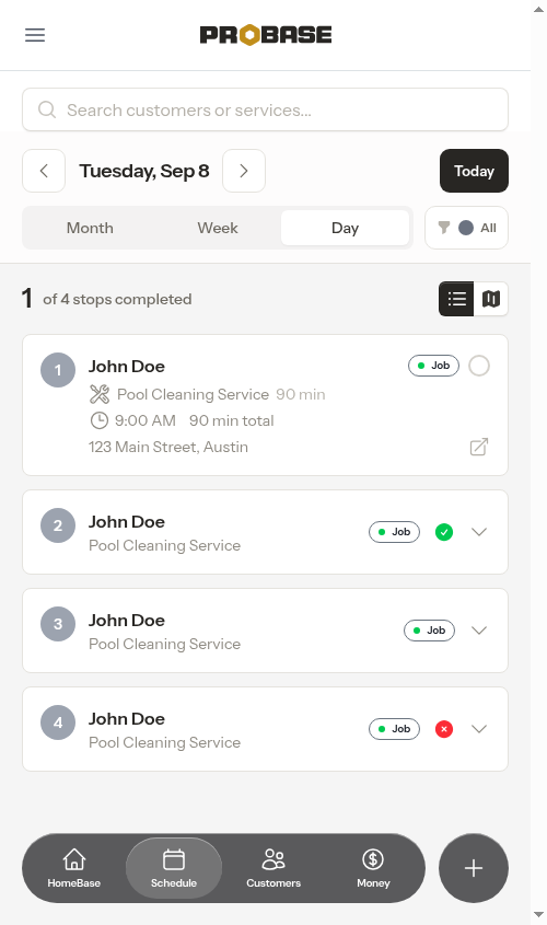 Calendar overview