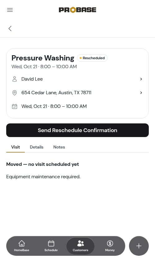 A rescheduled visit