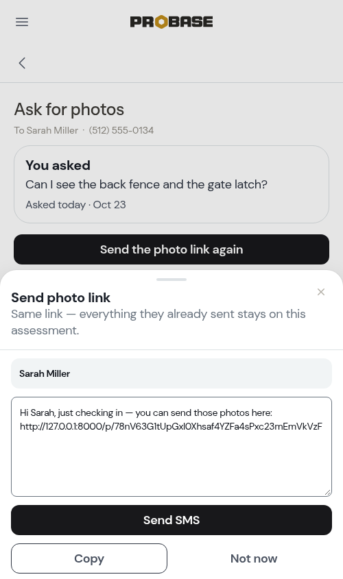 Re-sending the photo link