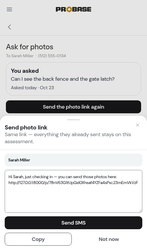 Re-sending the photo link