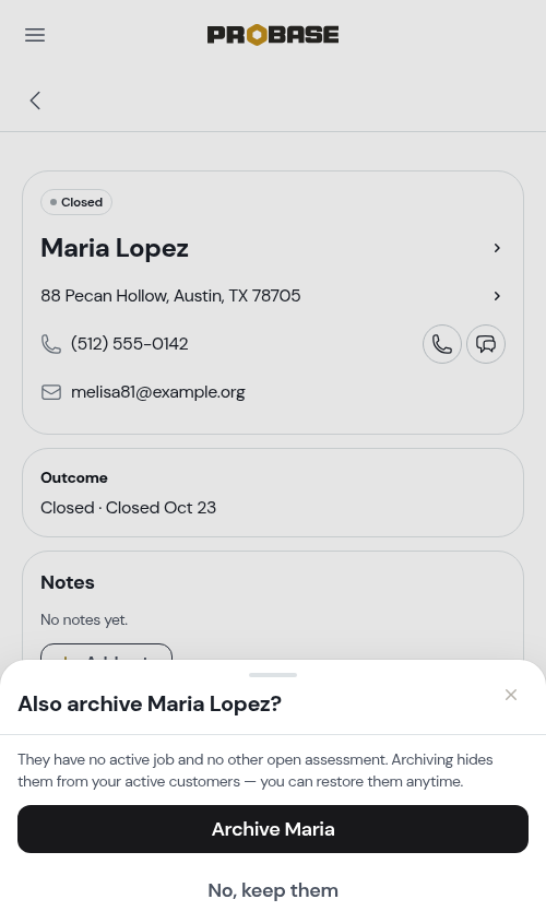 The follow-up archive offer