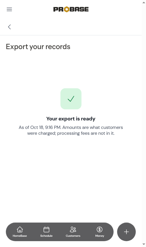A finished Accounting export