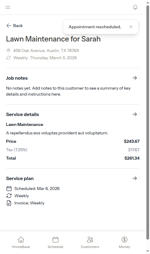 Original now rescheduled