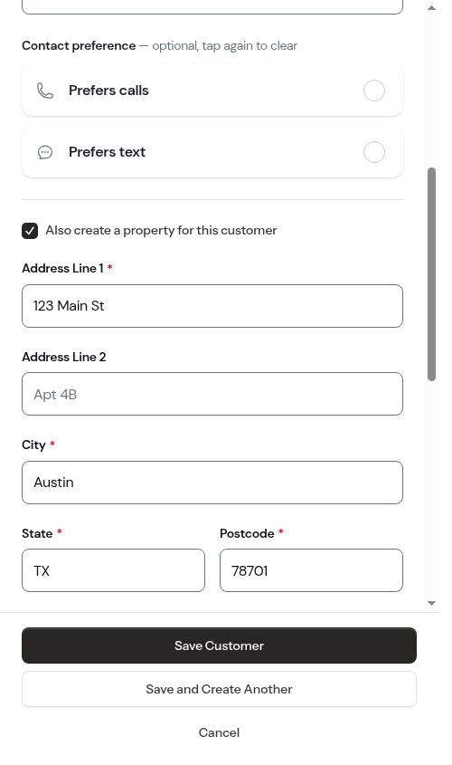 Address Line 1 holding just the street after picking a suggestion