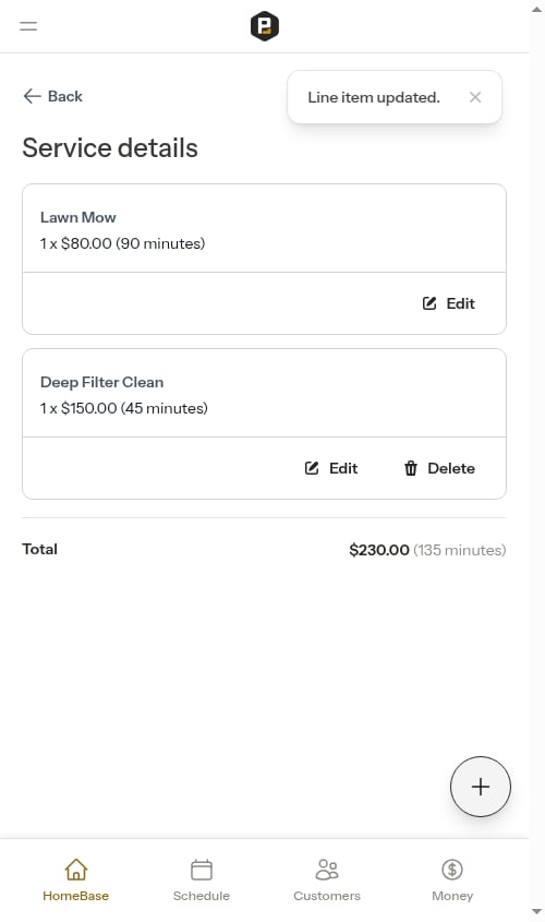 Item updated