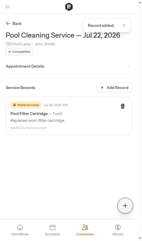 Material entry