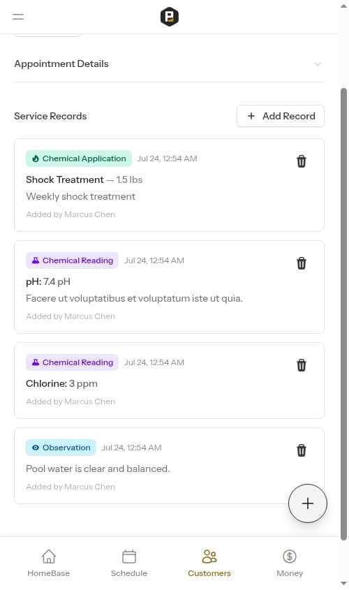 Multiple entries on appointment