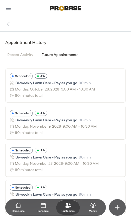 Future Appointments tab expanded with Show more