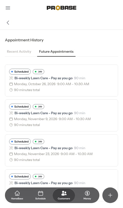 Future Appointments tab expanded with Show more