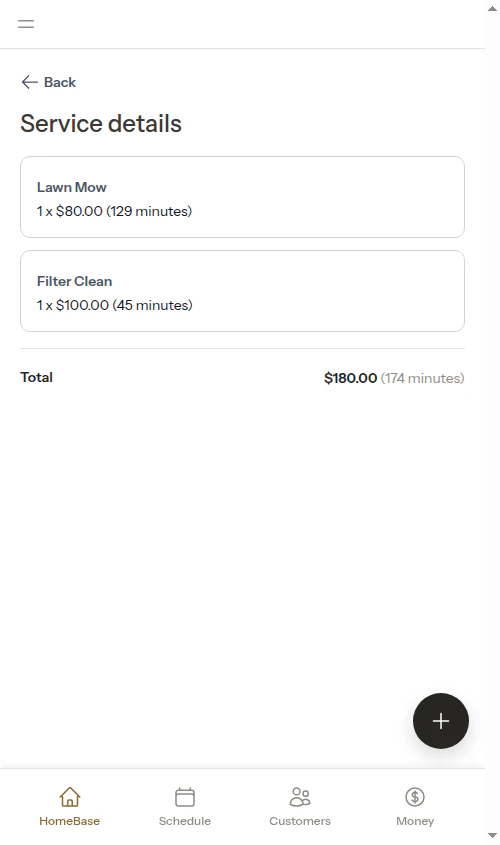 Read-only view after appointment is completed