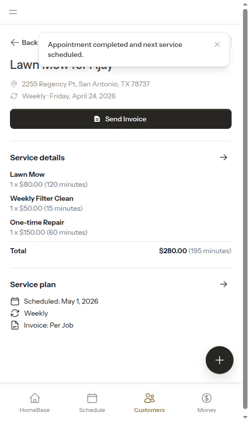 Appointment completed