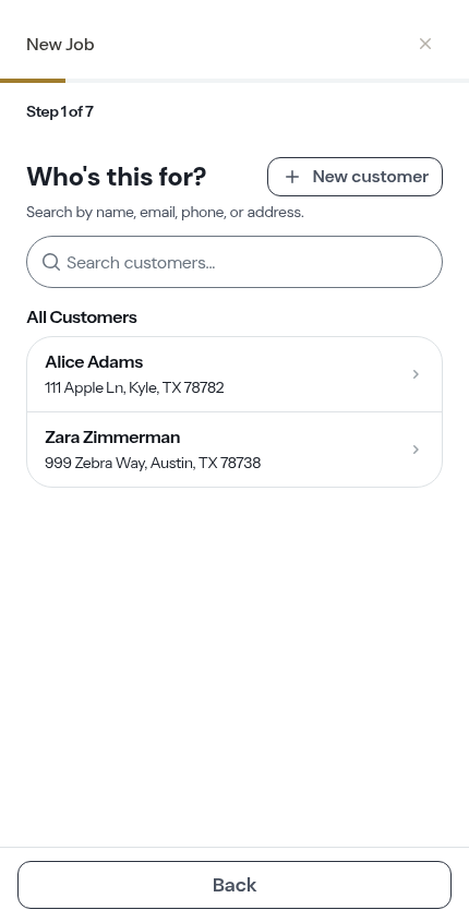 Customer step