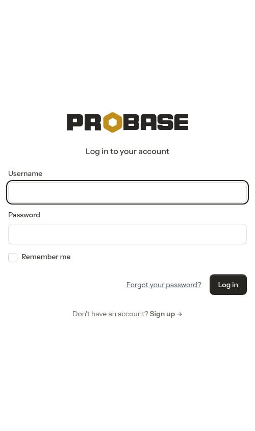 Login page for crew members
