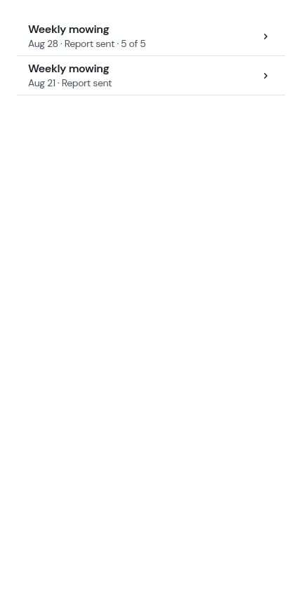 A reported row beside an unreported one
