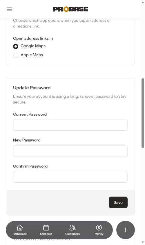 Maps preference set to Google Maps