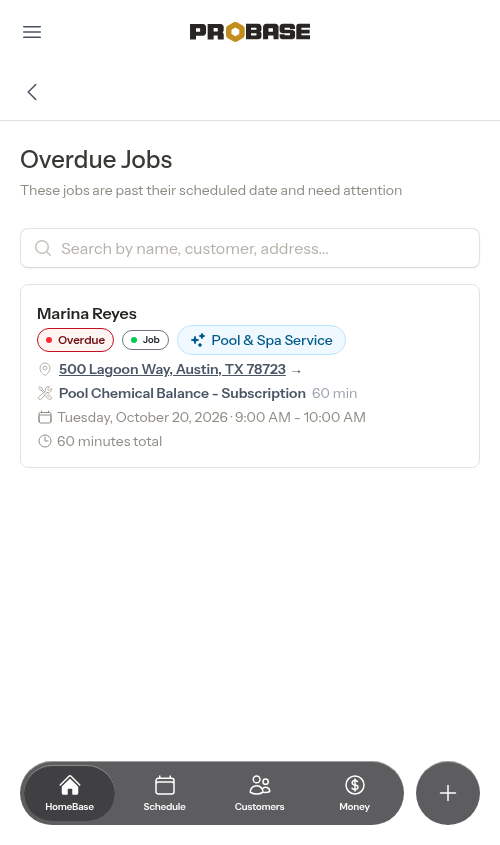 Trade chip on the overdue jobs list