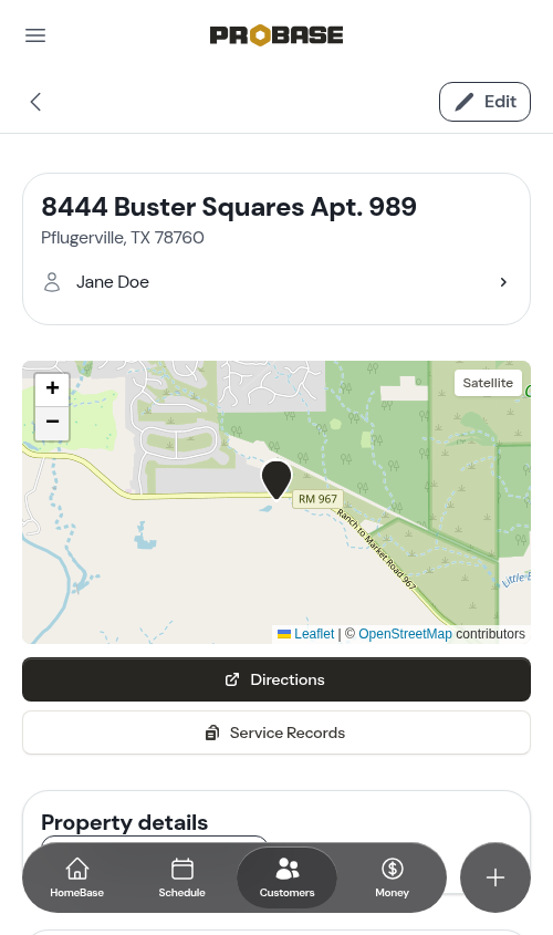 Property map in full-color street view
