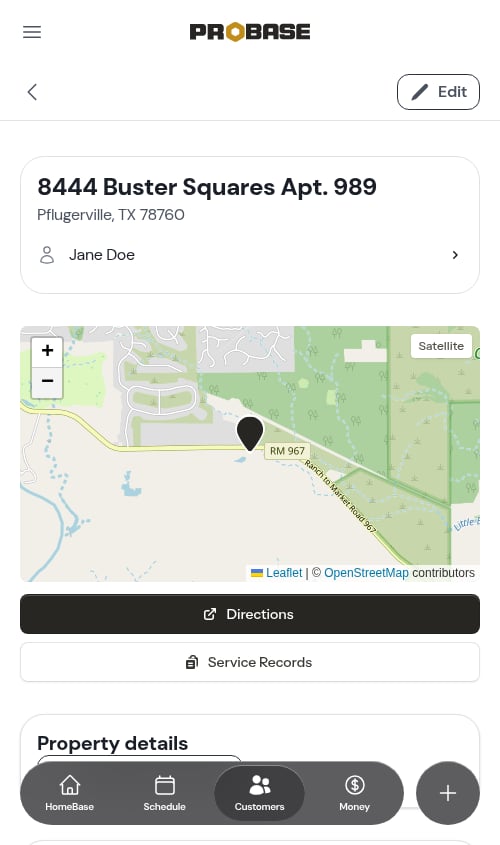 Property map in full-color street view