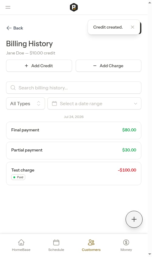 Charge paid after full coverage