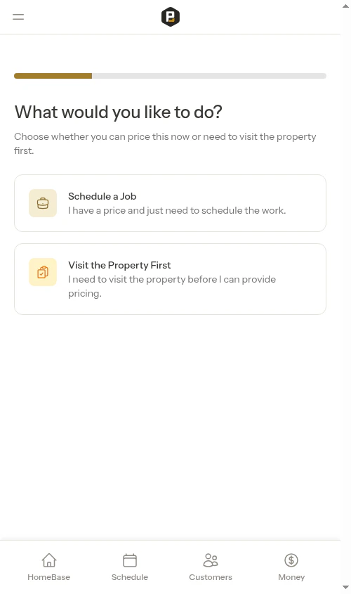Job create wizard