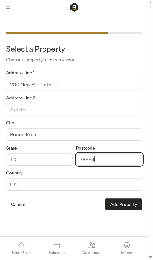 New property filled