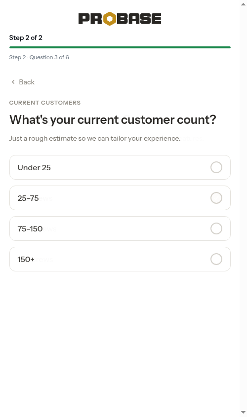 Customer count question