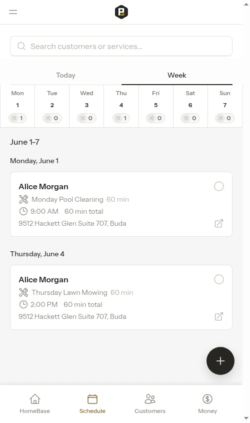 Week overview