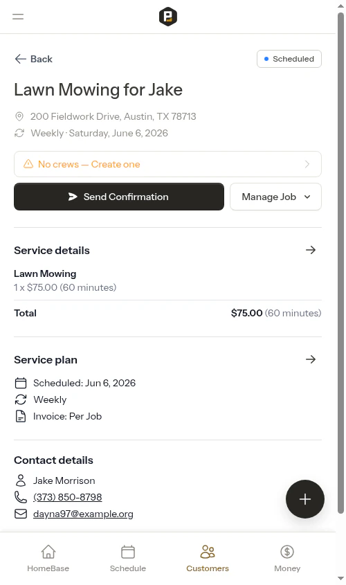 Appointment detail page