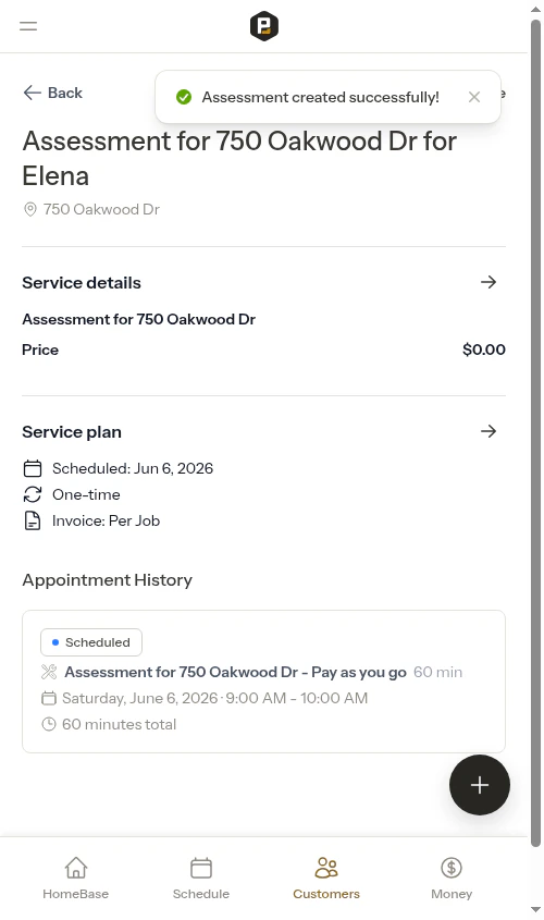 Assessment created
