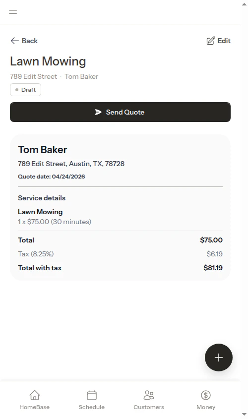 Quote before editing