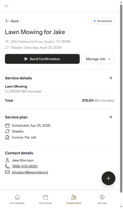 Appointment detail page