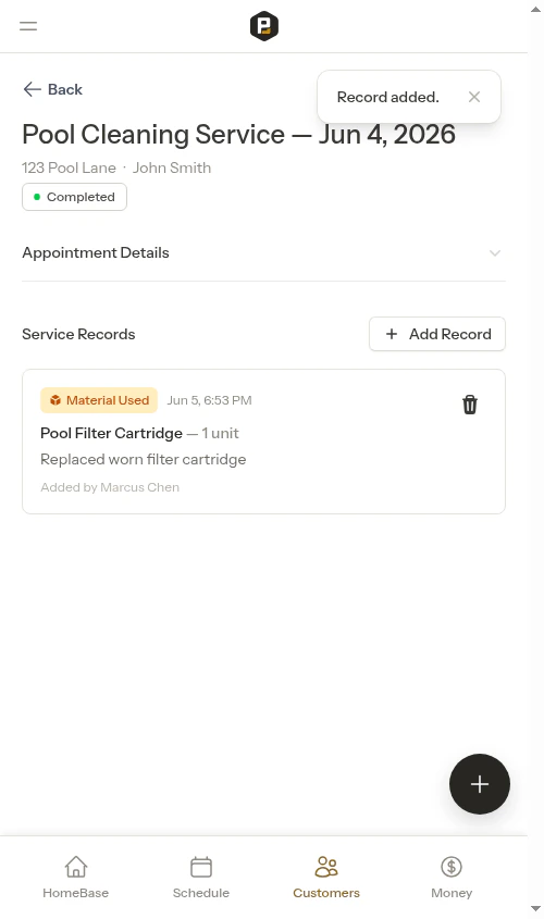 Material entry