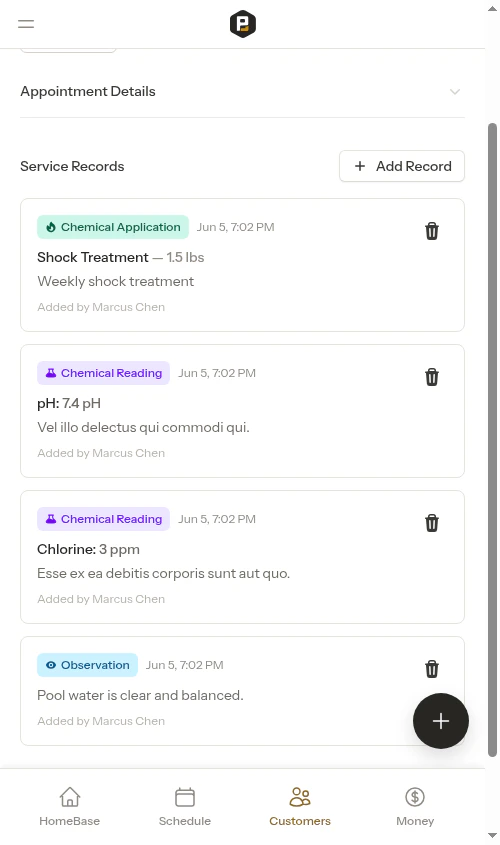 Multiple entries on appointment