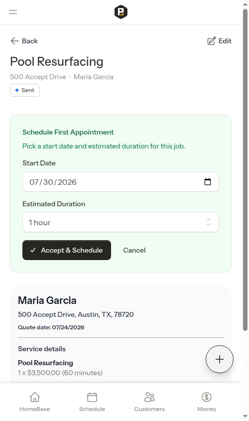 Scheduling filled