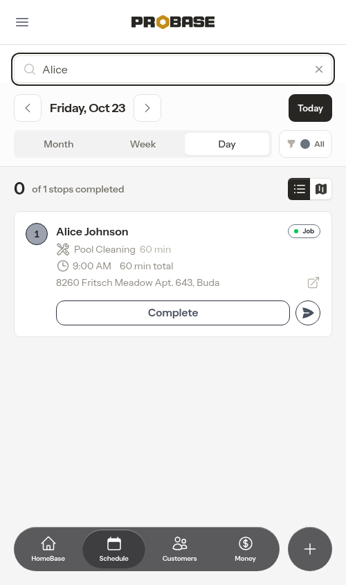 Search by customer