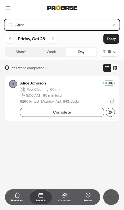 Search by customer