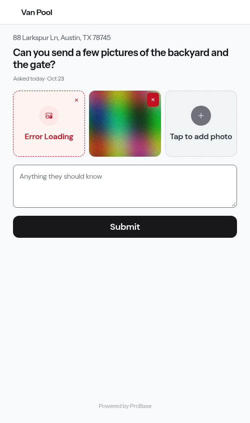 An iPhone photo staged beside a full-size camera shot, one tile unable to preview