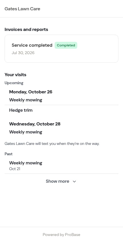 Your visits on the portal home