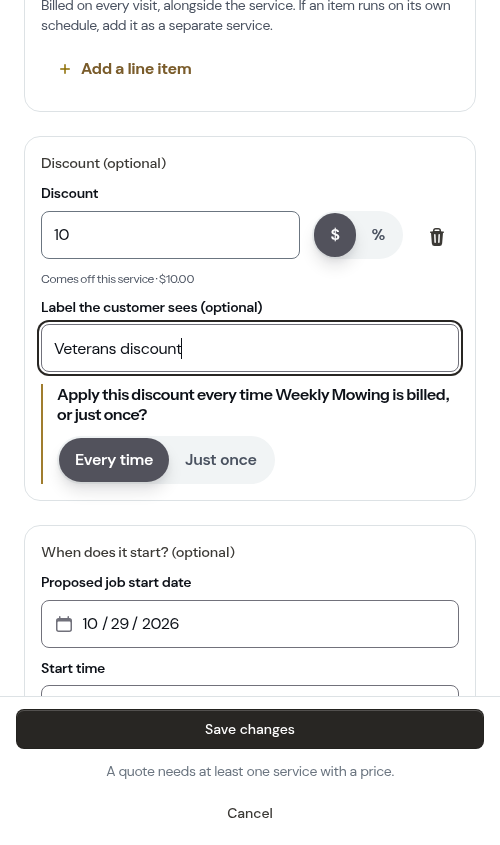 A labelled discount