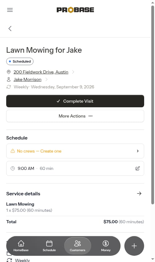 Appointment detail page