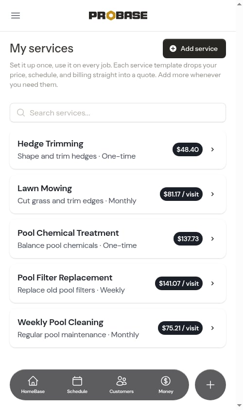 Full catalog before searching