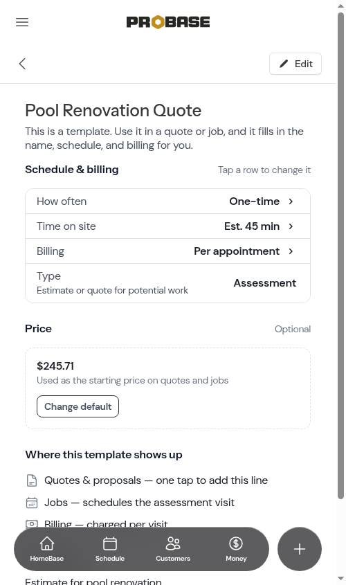 Show page assessment type