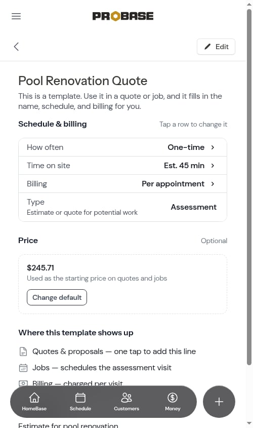 Show page assessment type