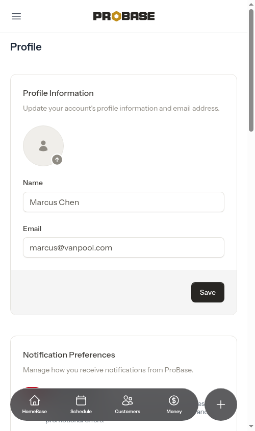 The Profile Information section on My Profile