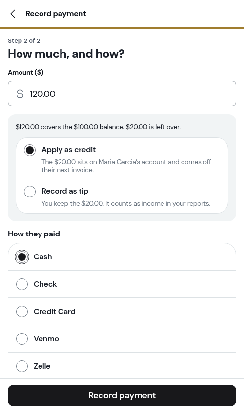 The overpayment choice