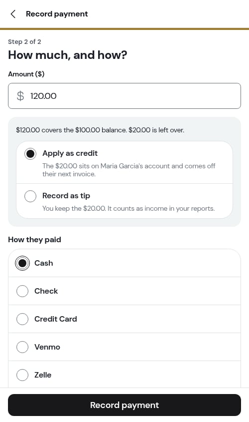 The overpayment choice